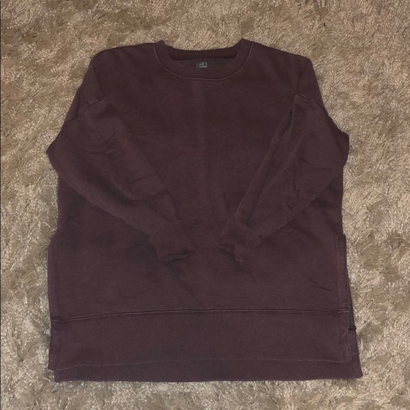aerie Sweaters - Aerie Mauve Crewneck Sweatshirt with Side slits